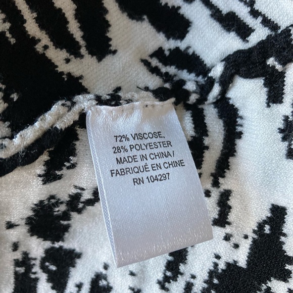 MILLY | black and white high neck skater dress - Picture 4 of 4